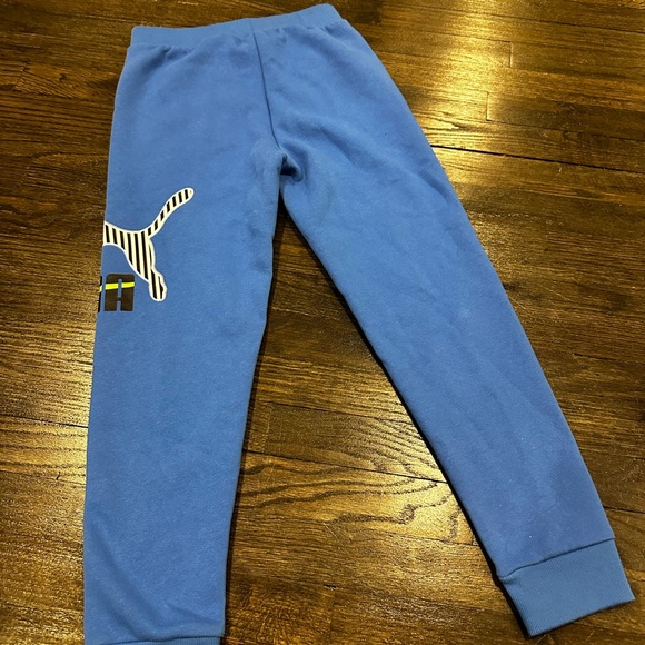 Puma Kids Blue Joggers with Logo - Picture 8 of 8